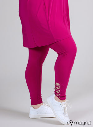 Magna X-Strap Legging Dark Fuchsia