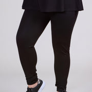 Magna Leggings mit hohem Bund, dehnbar, warm und dick, schwarz