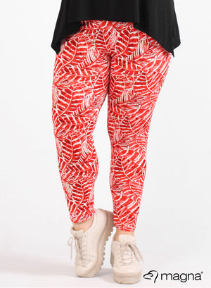 Magna Viskose-Leggings Soft Leaves Rot