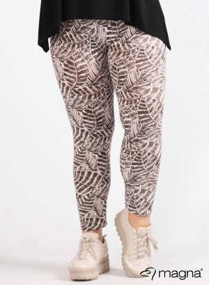 Magna Viskose-Leggings Soft Leaves Taupe