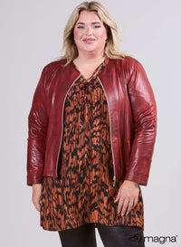 Magna Lederlook Jas Roest