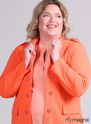 Magna Kurzknopf-Matrosenjacke Orange