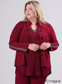 Magna Kort Sailor Jack met Tape Wijnrood