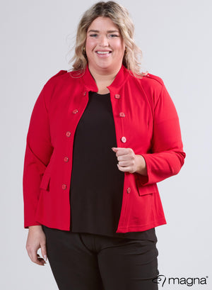 Magna Kurzknopf-Matrosenjacke Rot
