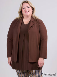 Magna Open Simpele Blazer Bruin
