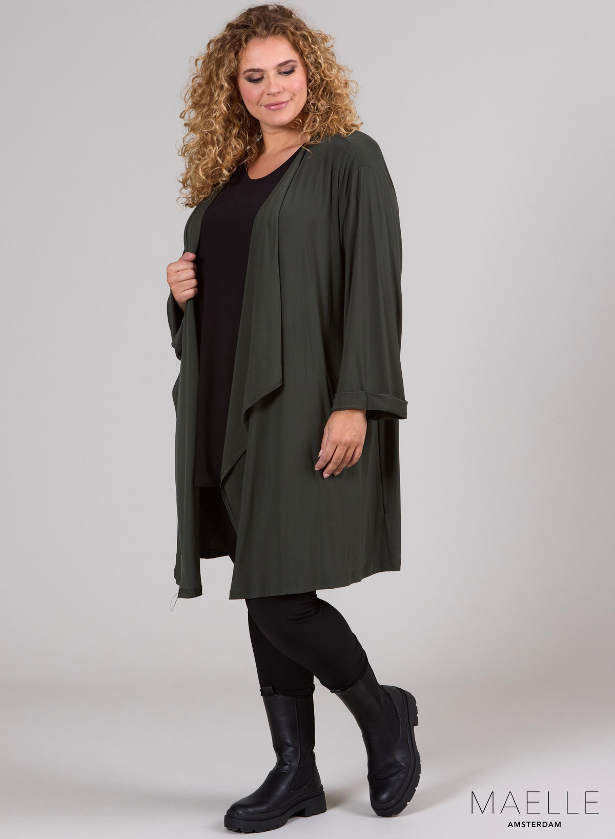 Maelle Wasserfall-Abdeckung Khaki
