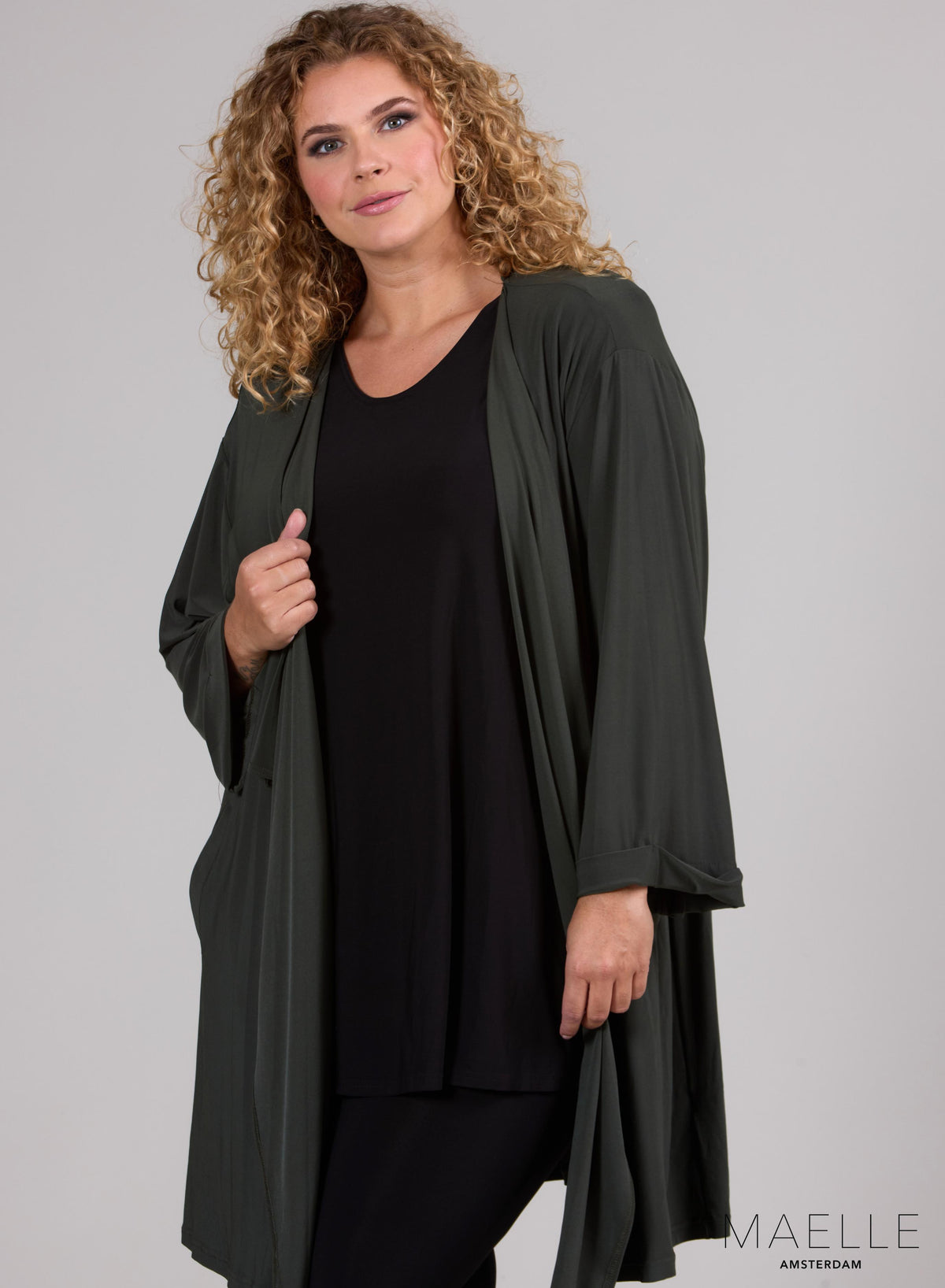 Maelle Wasserfall-Abdeckung Khaki