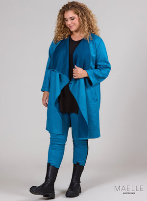 Maelle Scuba Suede Leather Cover Textured Turquoise
