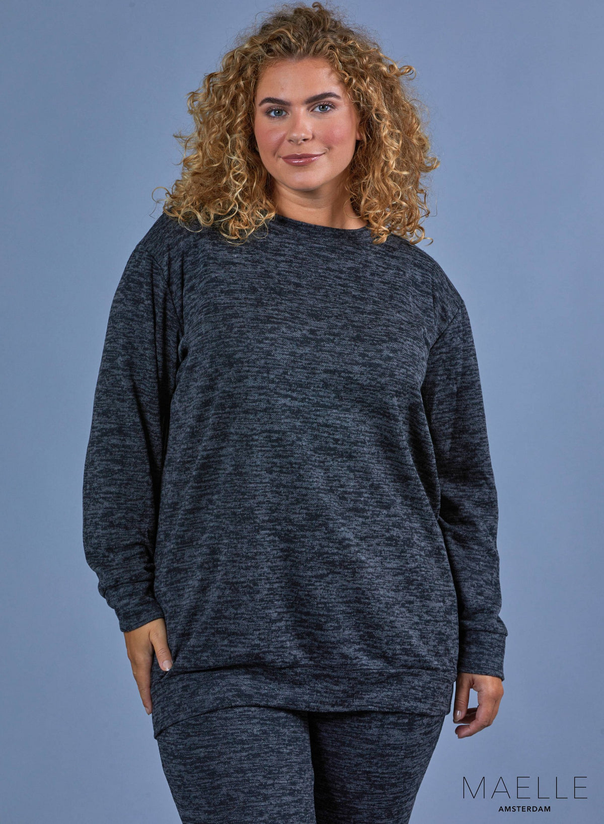 Maelle Warmes Loungewear-Set Schwarz