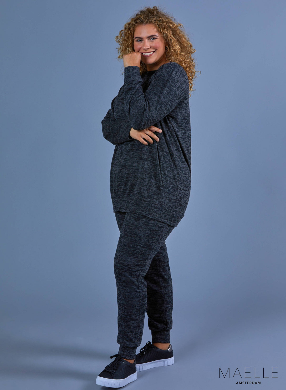 Maelle Warmes Loungewear-Set Schwarz