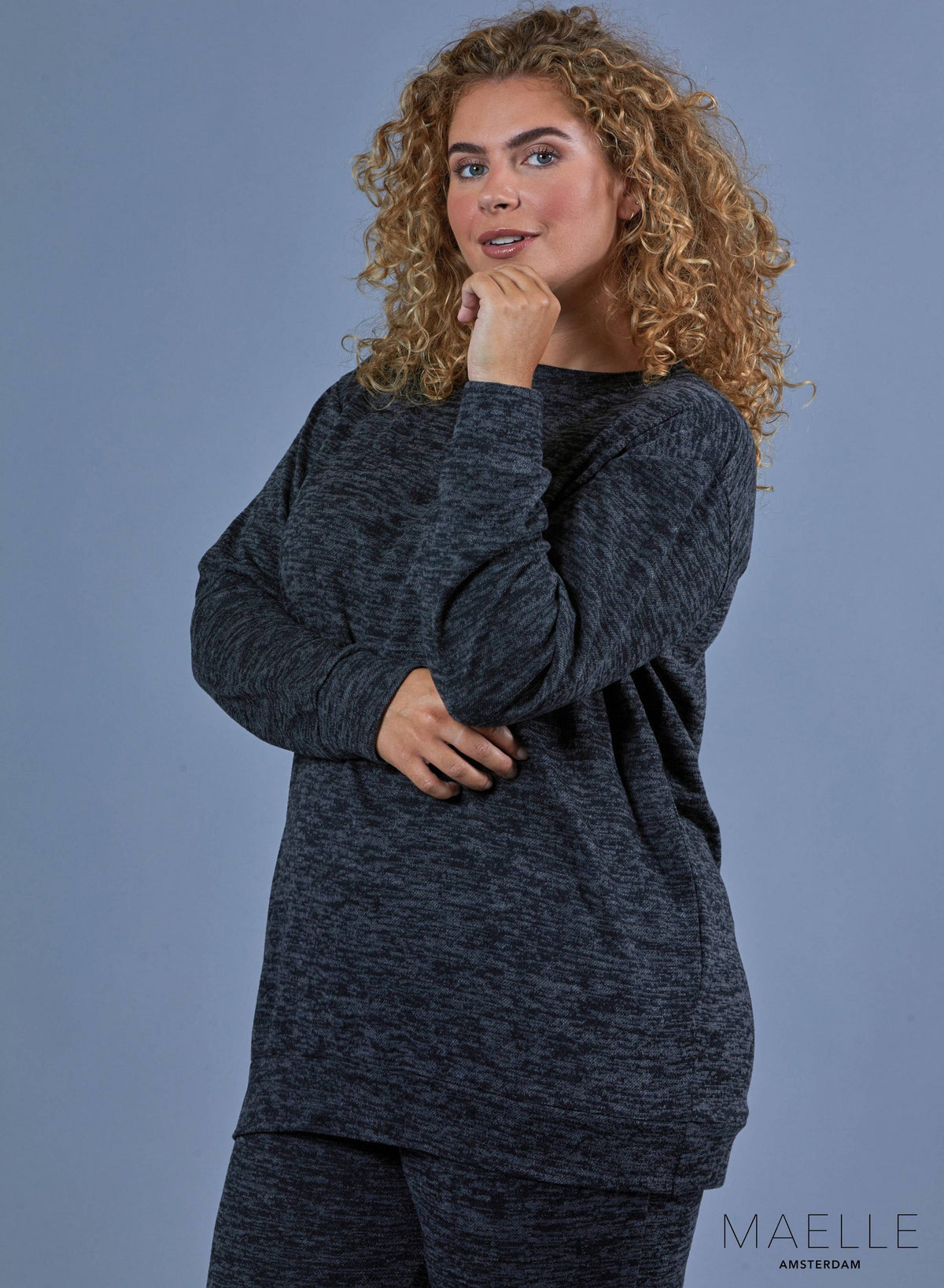 Maelle Warmes Loungewear-Set Schwarz
