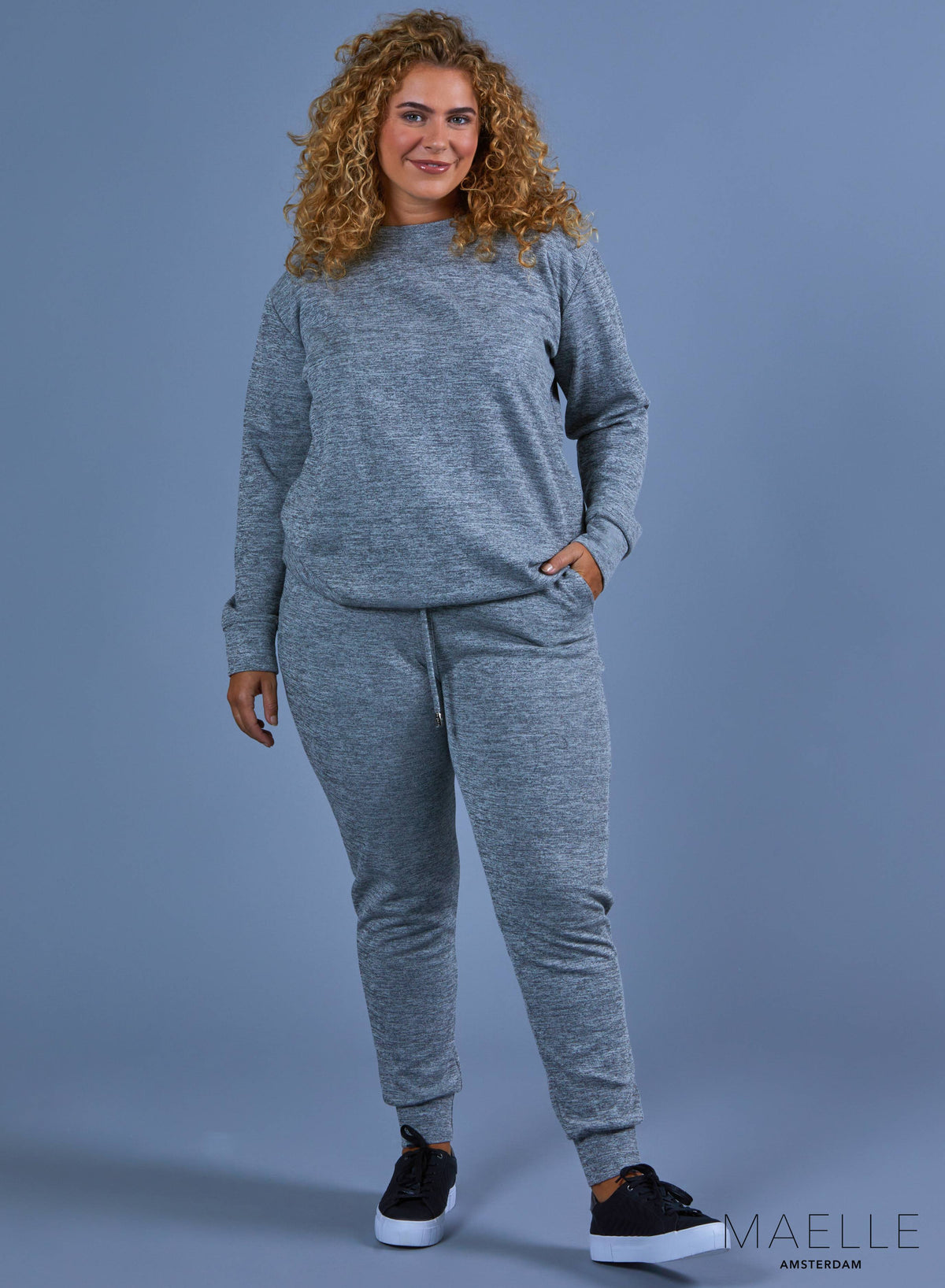 Maelle Warmes Loungewear-Set Silber