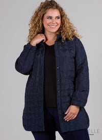 Maelle Padded Oversized Jacket Navy