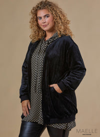 Maelle Velvet Jacket Black