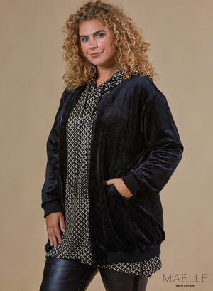 Maelle Velvet Jacket Black
