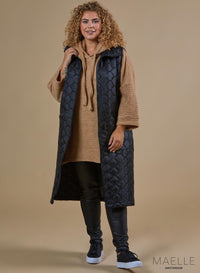 Maelle Light Padded Long Bodywarmer Black