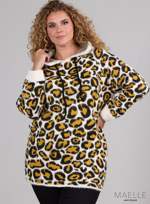 Maelle Hoody Knit Leo Yellow