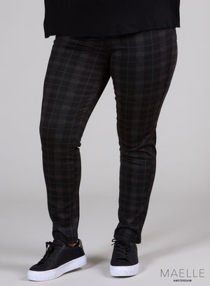 Maelle Viscose Katoenen Broek met Ruitpatroon