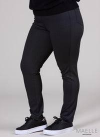 Maelle Viscose Cotton Trouser Zig Zag Pattern