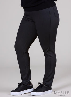 Maelle Viscose Katoenen Broek met Zigzagpatroon