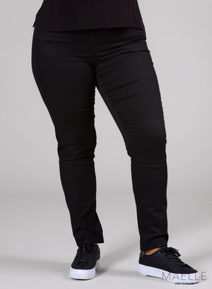 Maelle Viscose Katoenen Broek Zwart