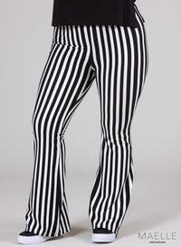 Maelle Flared Trouser Multi Sized Lines B/W