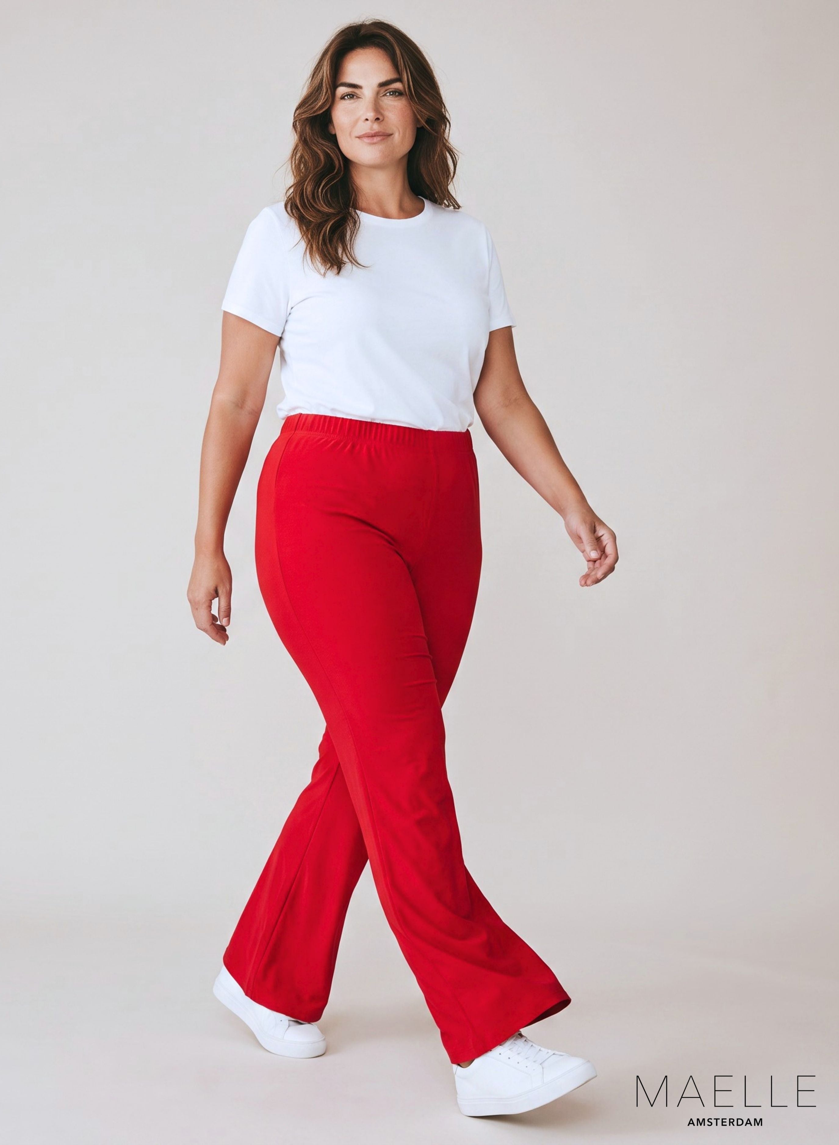 Maelle Flared Trouser Red
