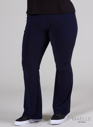 Maelle flared broek in marineblauw