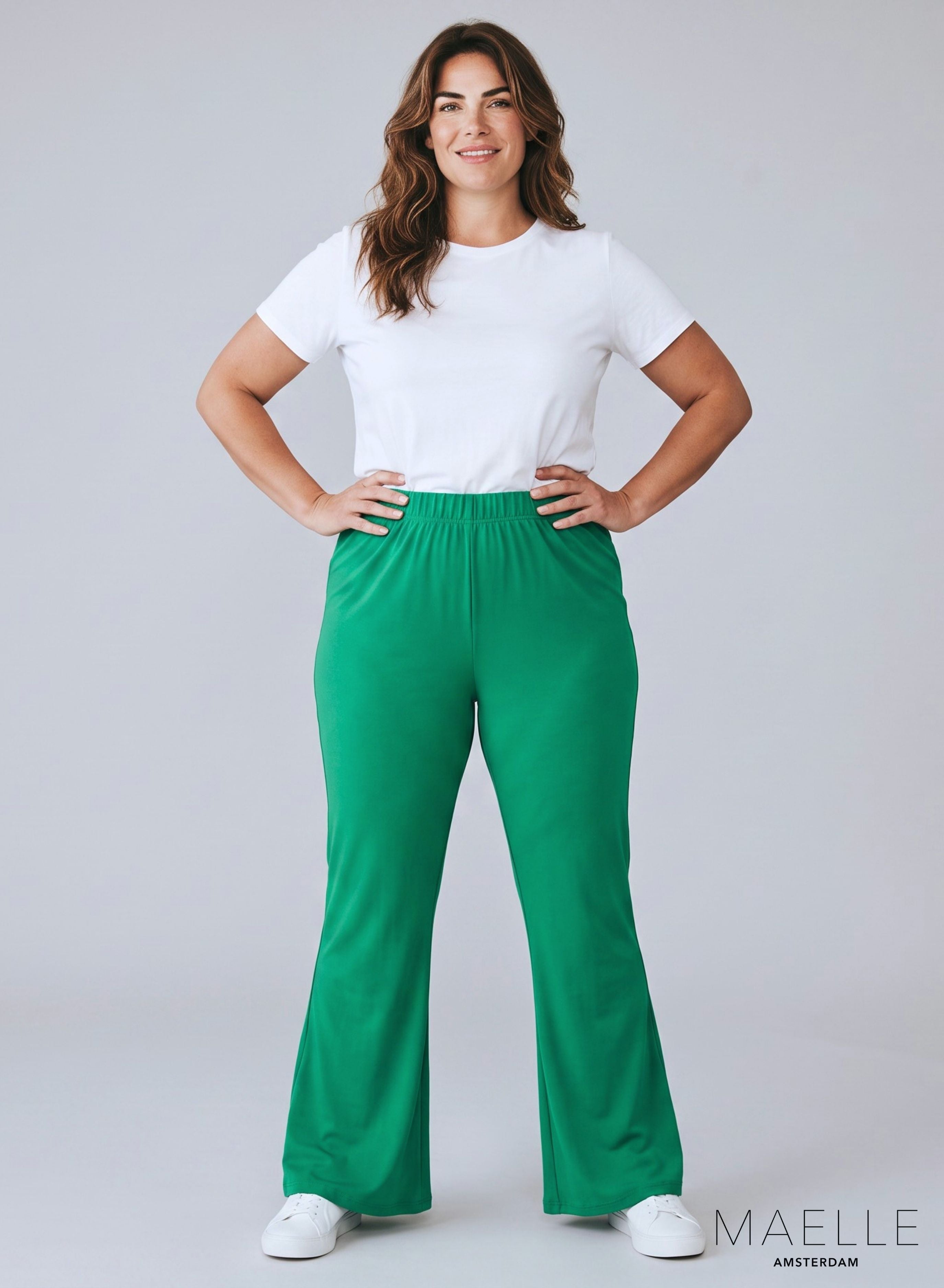 Maelle flared broek Brazilië groen