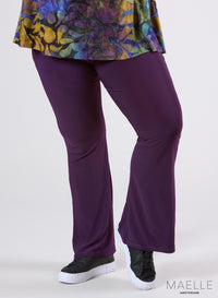 Maelle Flared Trouser Dark Purple