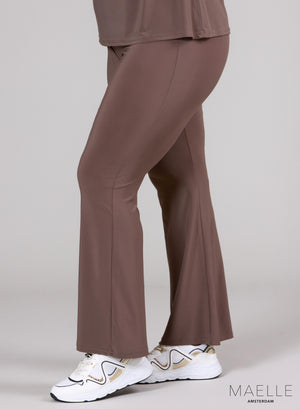 Maelle flared broek in taupe