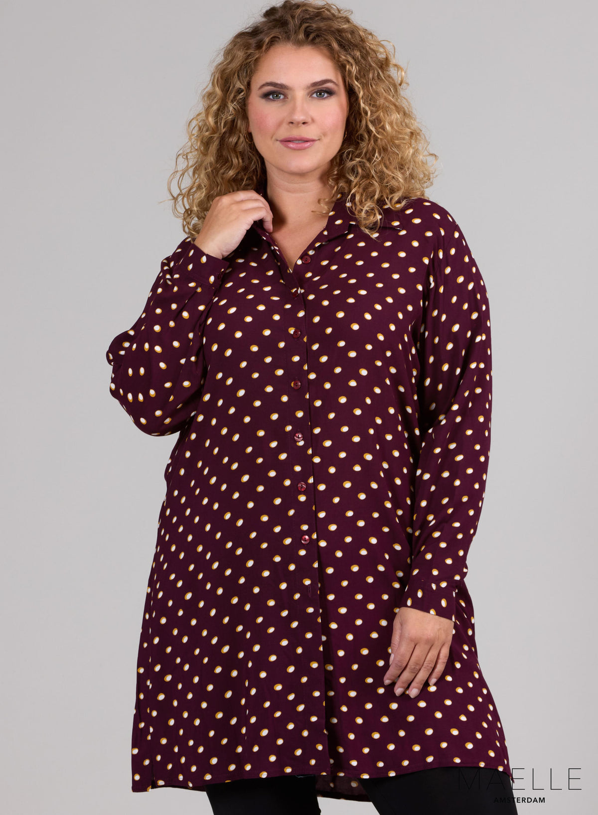 Maelle Light Viskose Knopfleiste Muster 934-032