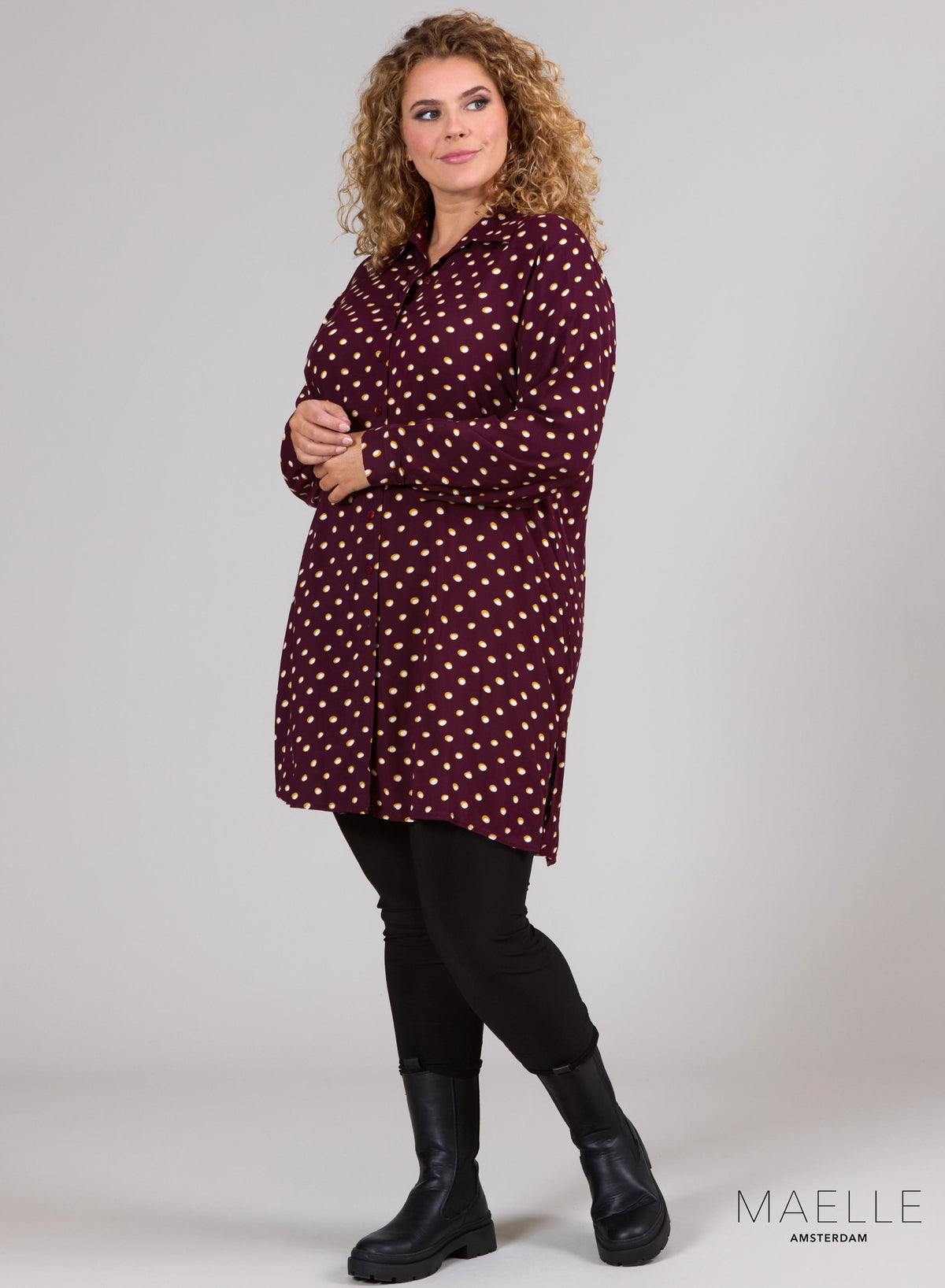 Maelle Light Viskose Knopfleiste Muster 934-032
