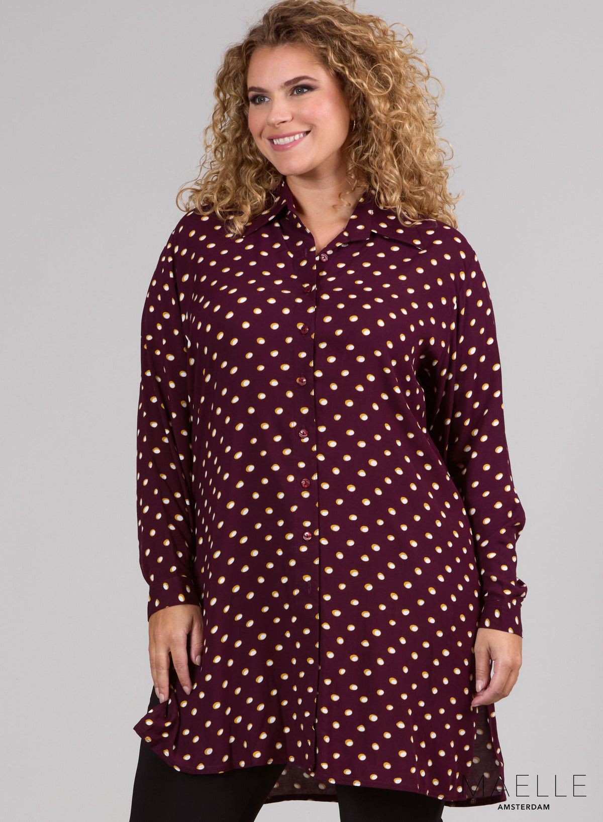 Maelle Light Viskose Knopfleiste Muster 934-032