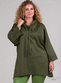 Maelle Warm Tunic Hoody Tunic Hoody ZigZag Design Lime