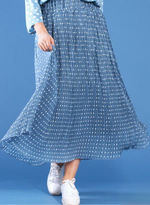 Maelle Faltenrock Polka Sky Blue Faltenrock