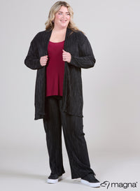 Magna Pleated Cardigan Black