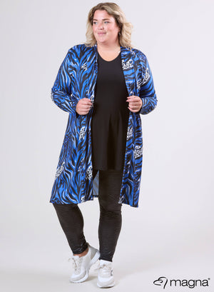 Magna Printed Travel Cardigan Animal Waves Blue