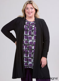 Magna Travel Cardigan Midi Black