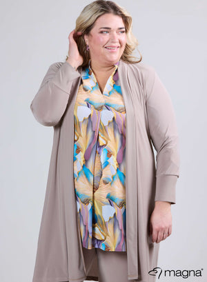 Magna Travel Cardigan Midi Sand