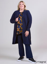 Magna Travel Cardigan Midi Navy