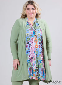 Magna Travel Cardigan Midi L Khaki