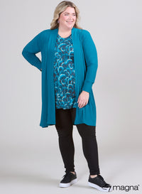 Magna Travel Cardigan Midi Petrol