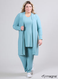Magna Travel Cardigan Midi Licht Petrol