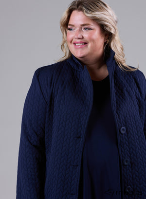 Magna Jacquard Blazer Blockmuster Navy