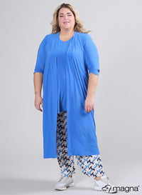 Magna Long Vest met Zakken Dark Sky Blue