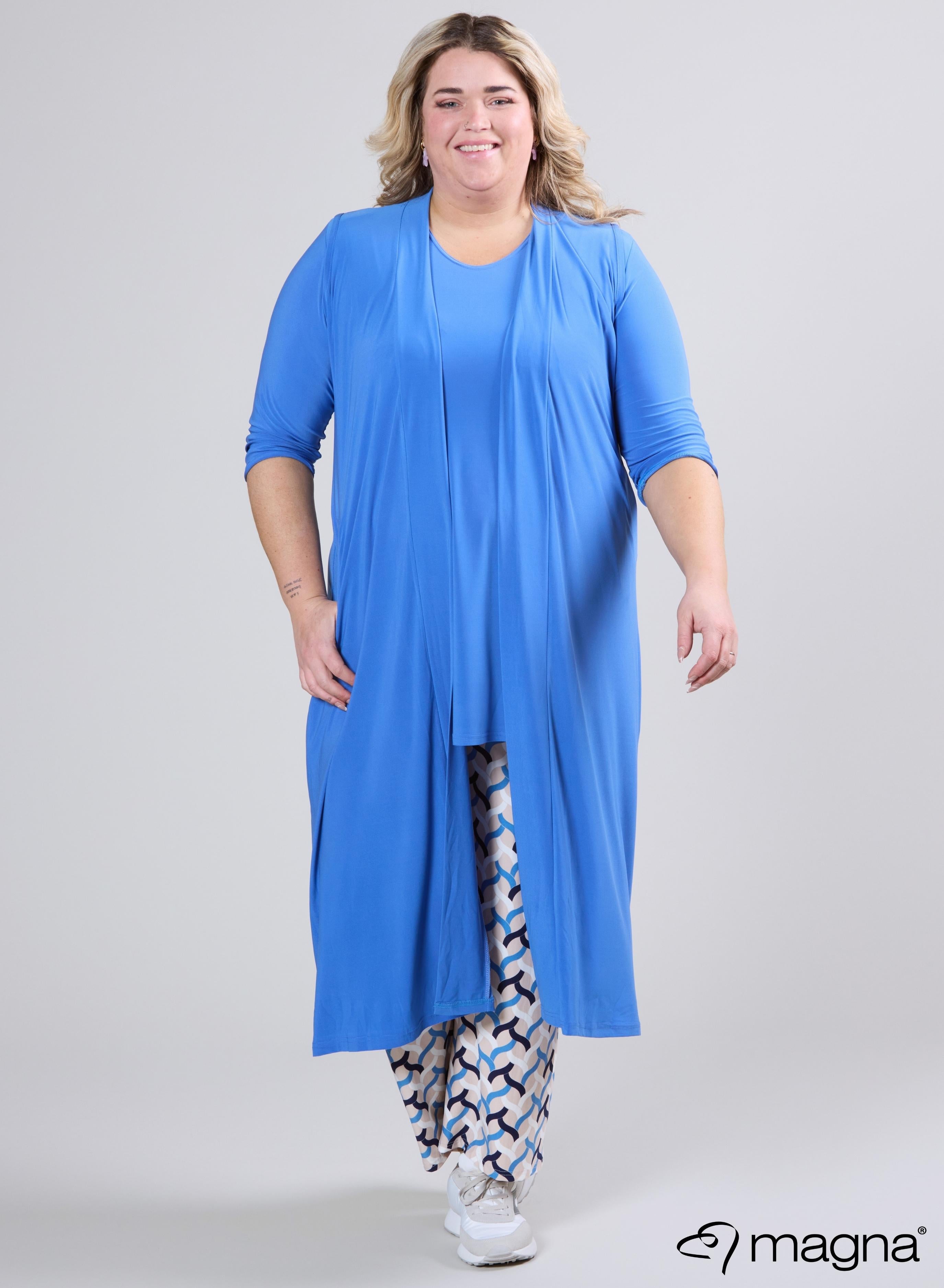 Magna Long Vest met Zakken Dark Sky Blue – MyStyleSquad