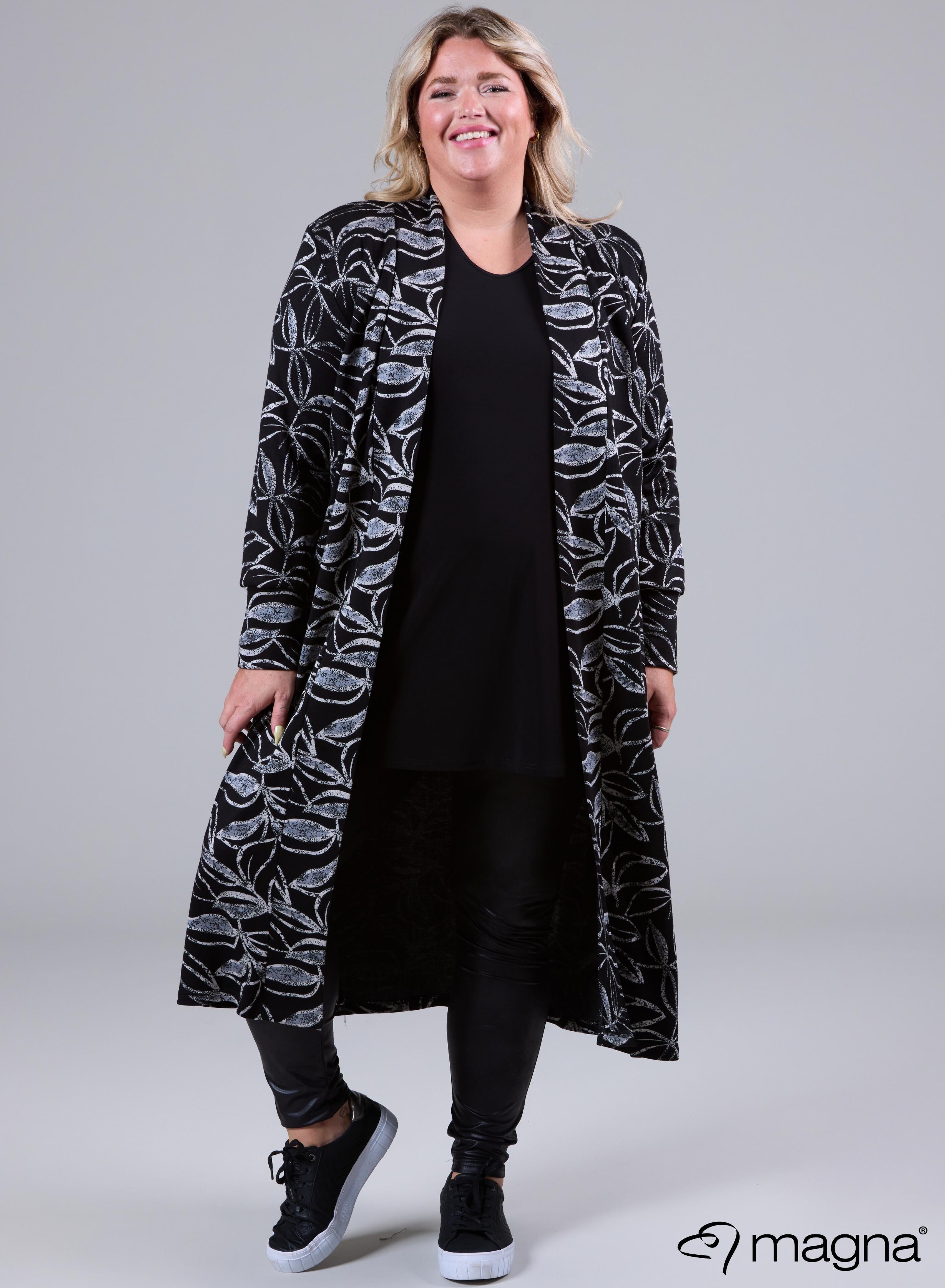 Magna Warm Long Cover Sketch Leaves Grey