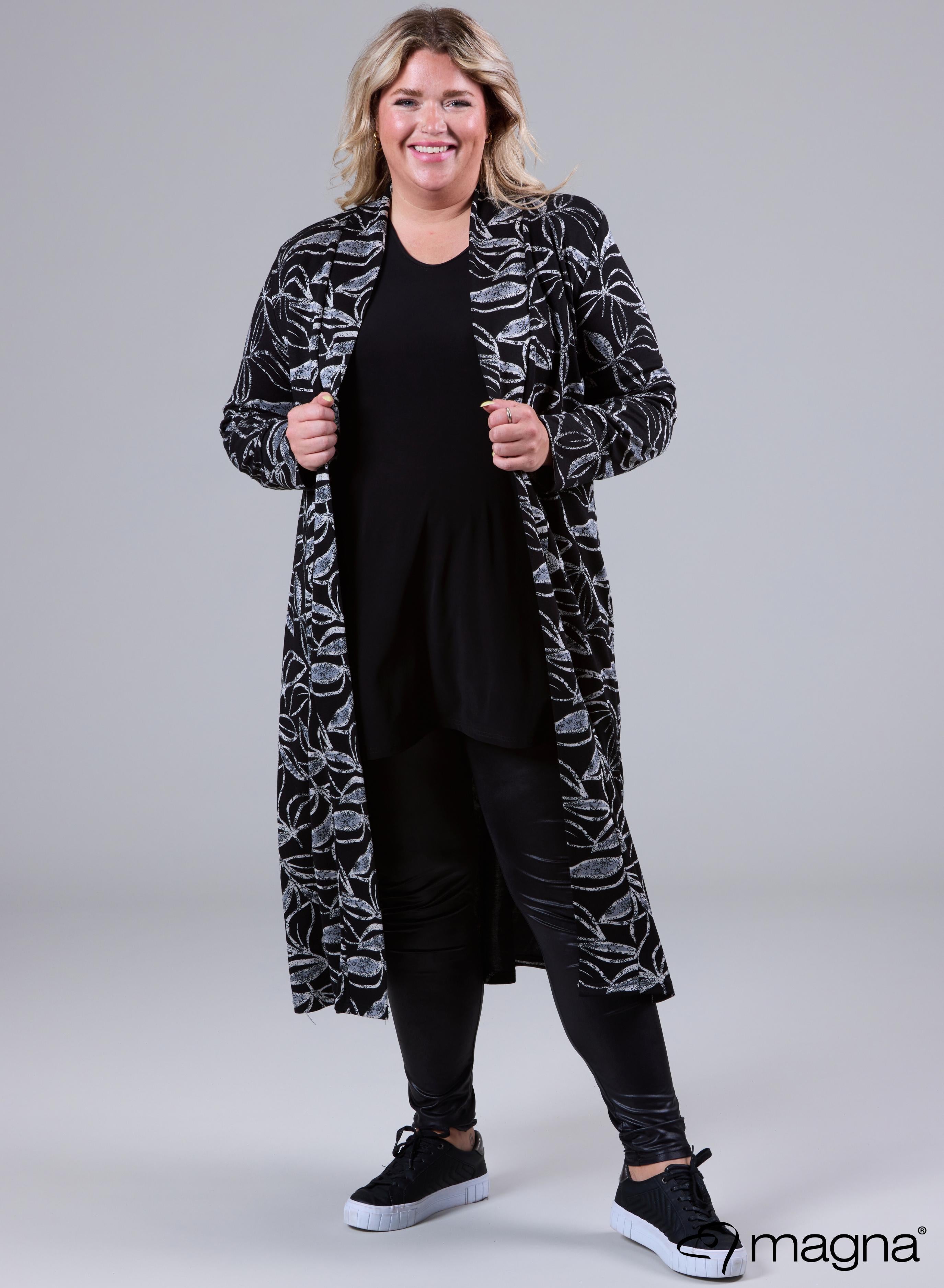 Magna Warm Long Cover Sketch Leaves Grey