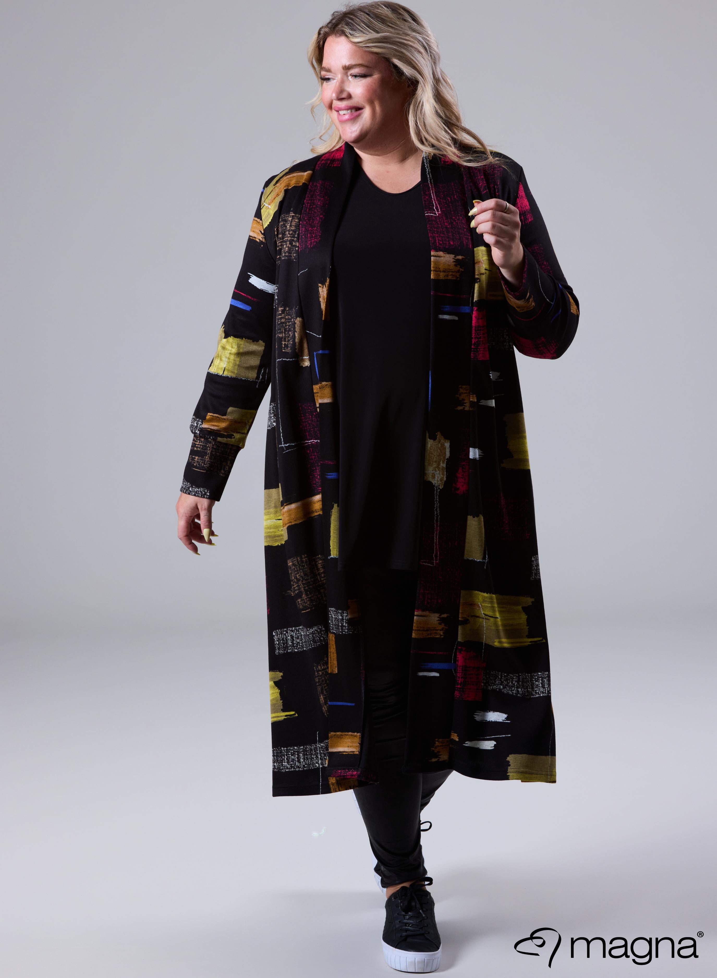 Magna Warm Long Cover Block Art Black